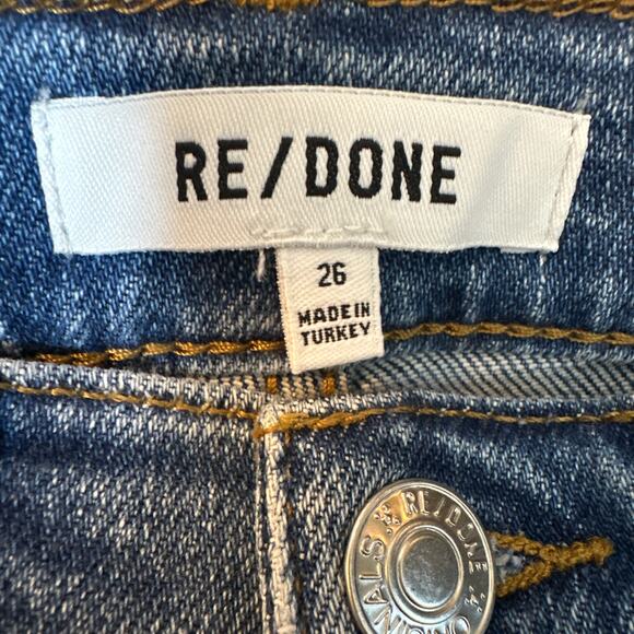 RE/DONE 70's Stove Pipe Jeans in Dusted Blue Size 26 NWT - Picture 8 of 11